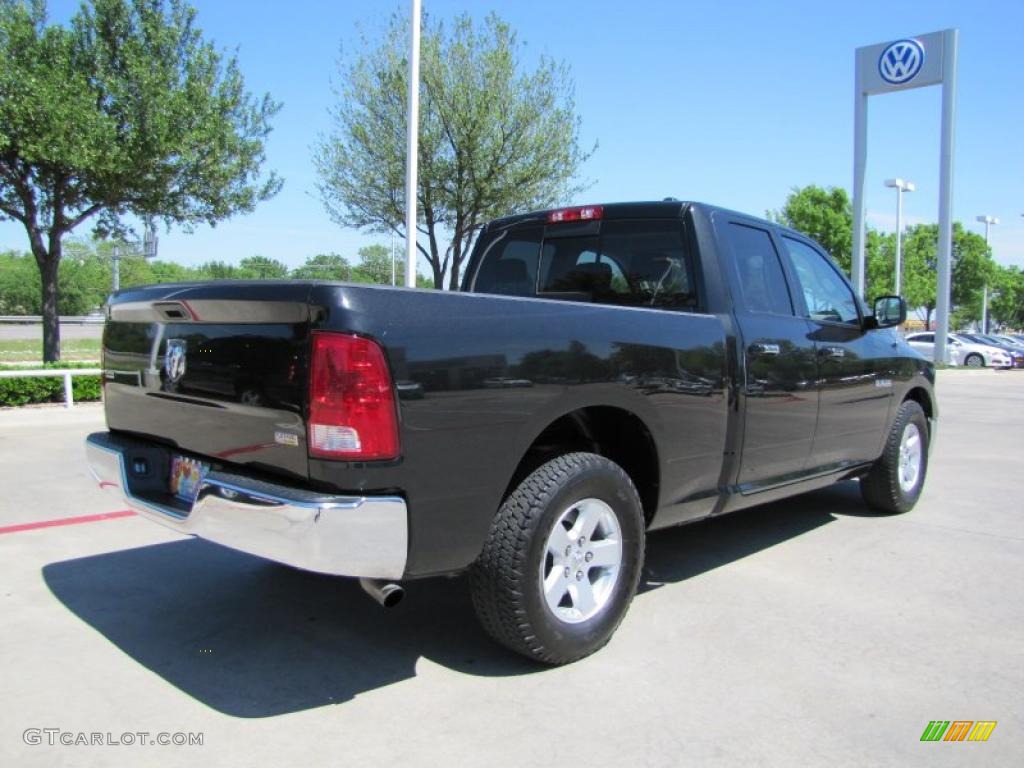 2009 Ram 1500 SLT Quad Cab - Brilliant Black Crystal Pearl / Dark Slate/Medium Graystone photo #5