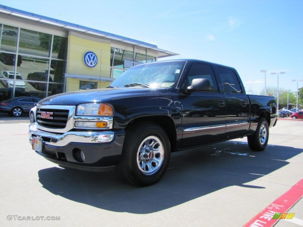2006 Sierra 1500 SLE Crew Cab - Deep Blue Metallic / Neutral photo #1
