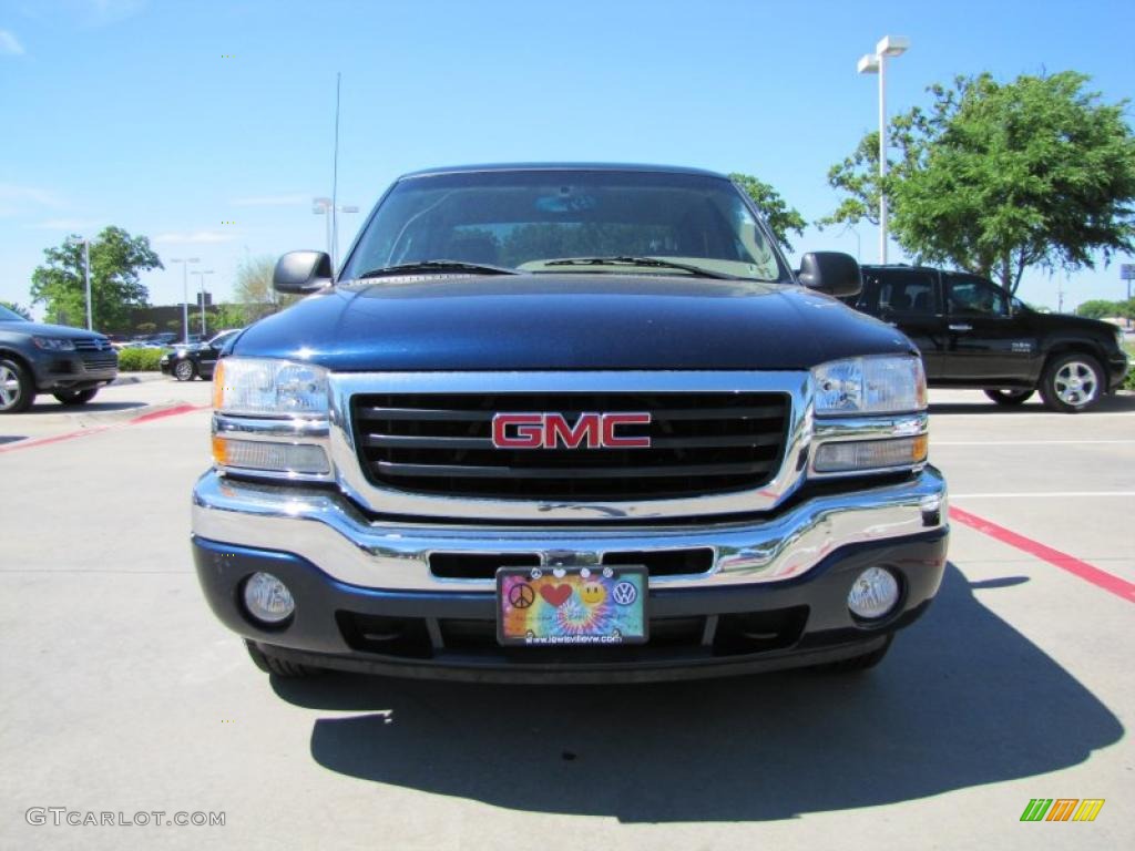 2006 Sierra 1500 SLE Crew Cab - Deep Blue Metallic / Neutral photo #8