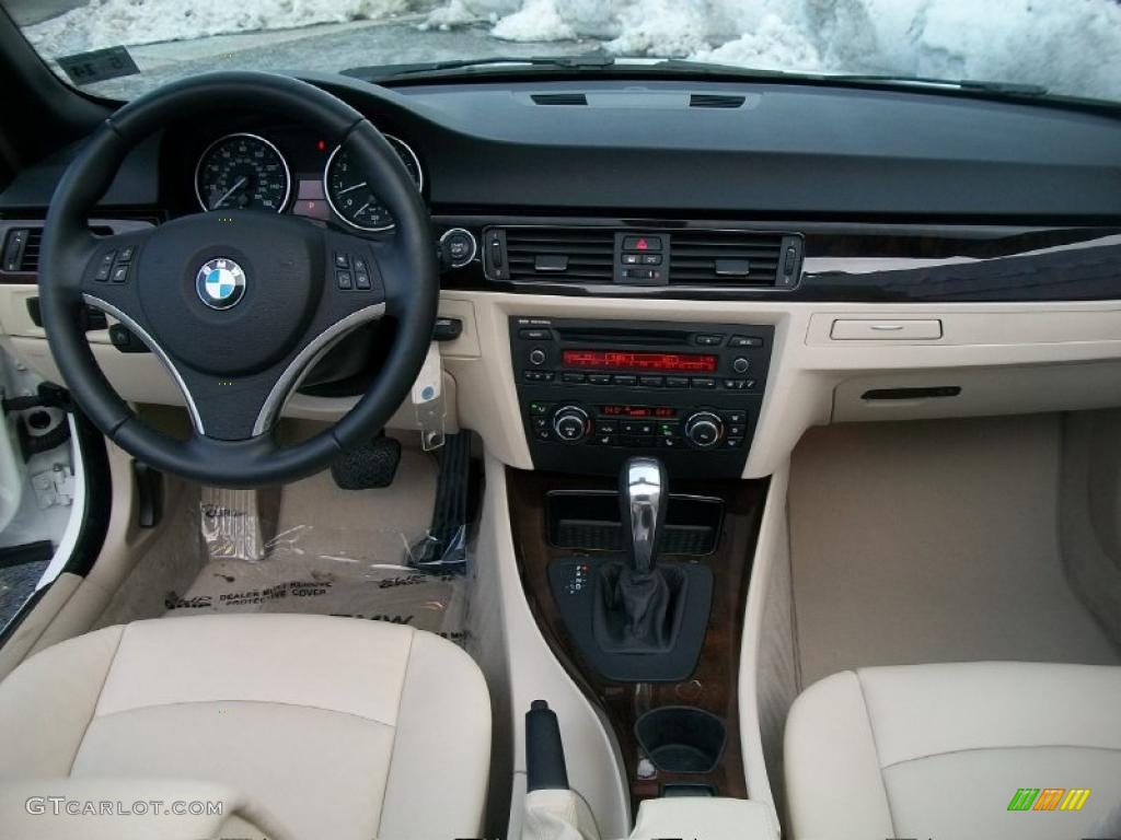 2011 BMW 3 Series 328i Convertible Cream Beige Dashboard Photo #48017429
