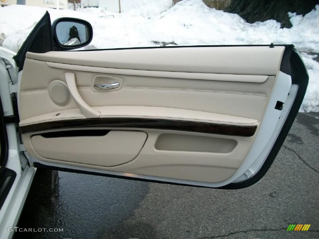 2011 BMW 3 Series 328i Convertible Cream Beige Door Panel Photo #48017546