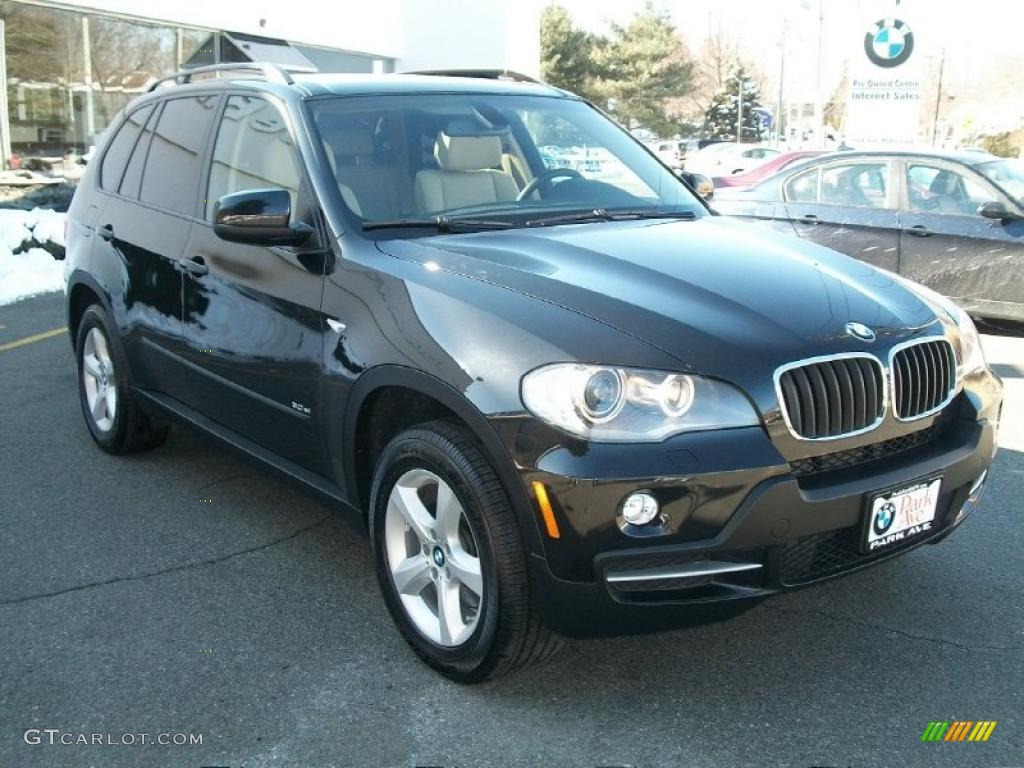 2008 X5 3.0si - Jet Black / Sand Beige photo #3