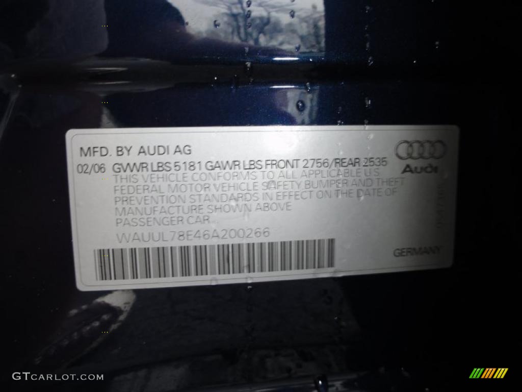 2006 S4 4.2 quattro Avant - Moro Blue Pearl Effect / Black photo #42