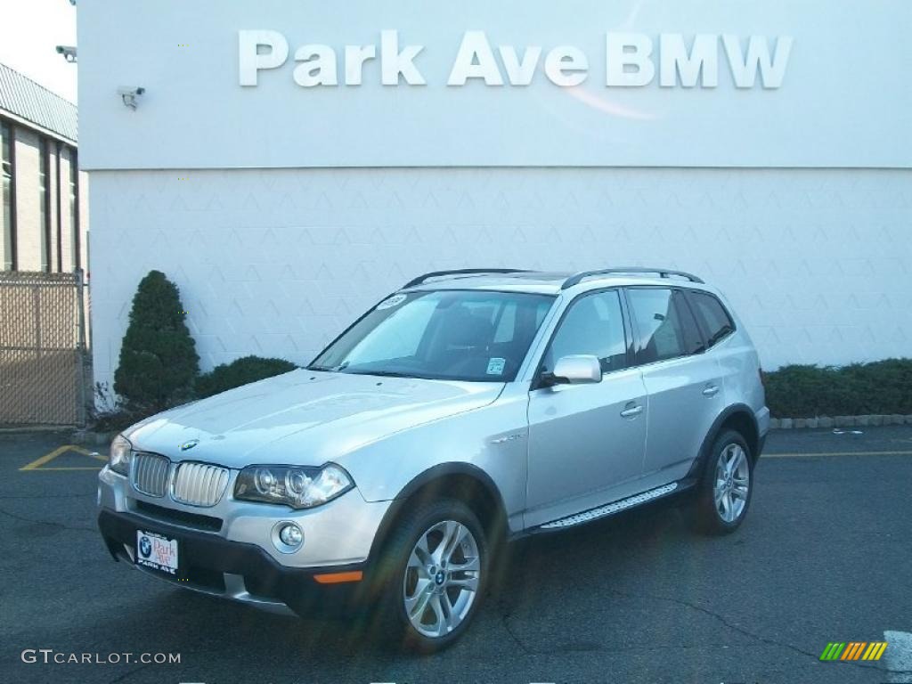 2008 X3 3.0si - Titanium Silver Metallic / Black photo #1
