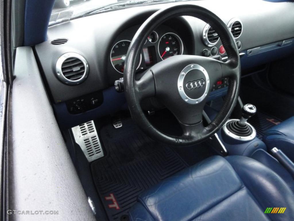 2002 Audi TT 1.8T quattro Coupe Denim Blue Steering Wheel Photo #48018200