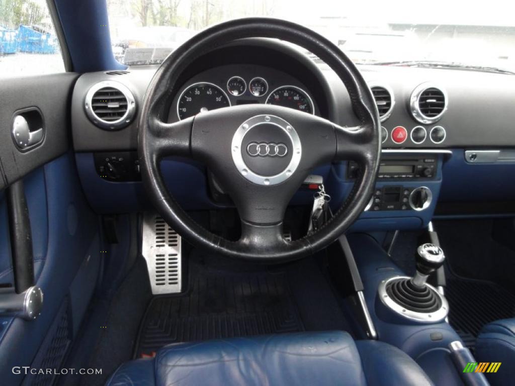 2002 Audi TT 1.8T quattro Coupe Denim Blue Steering Wheel Photo #48018413