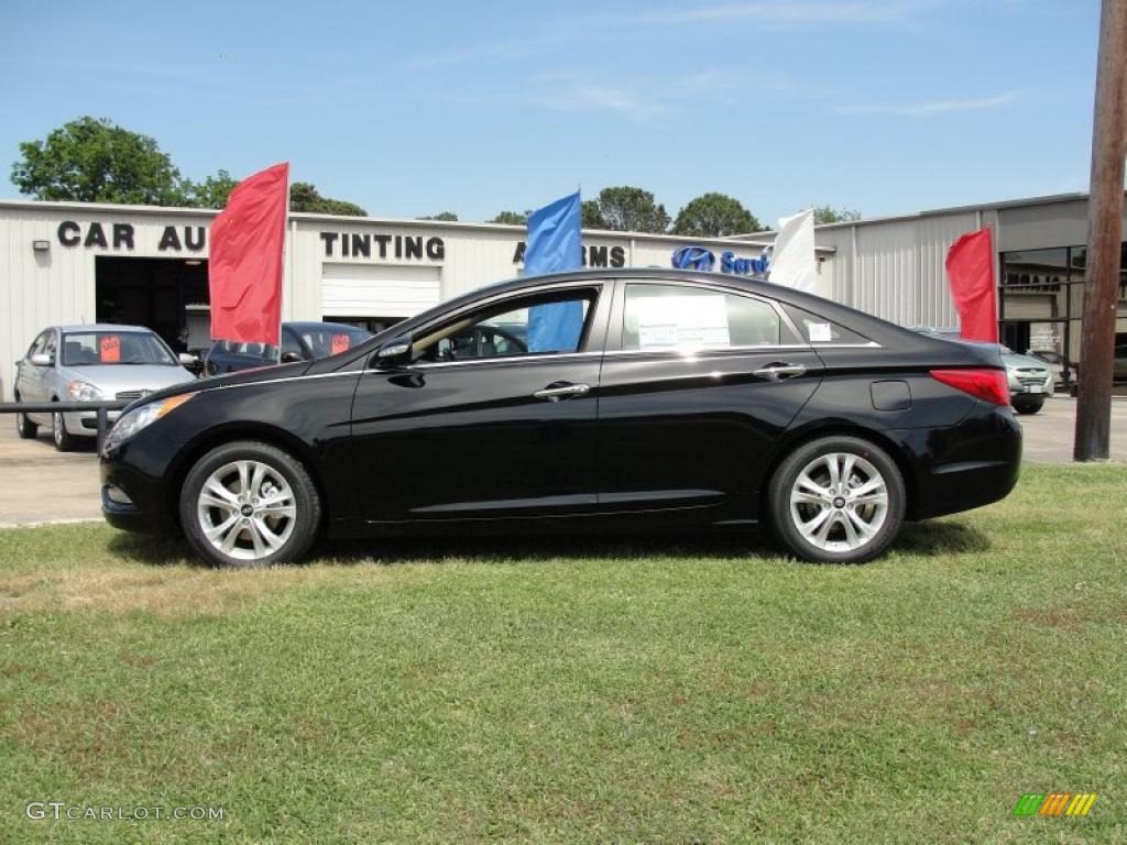 2011 Sonata Limited - Midnight Black / Camel photo #6