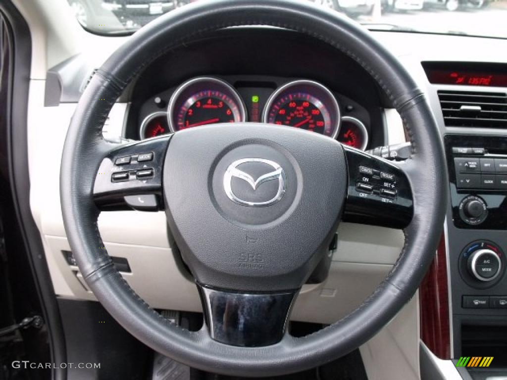 2008 CX-9 Grand Touring AWD - Black Cherry Mica / Sand photo #25