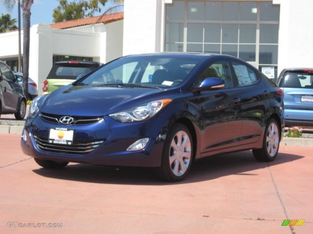 2011 Elantra Limited - Indigo Blue Pearl / Gray photo #1