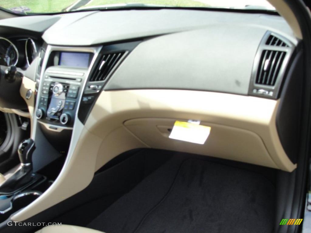 2011 Sonata Limited - Midnight Black / Camel photo #18