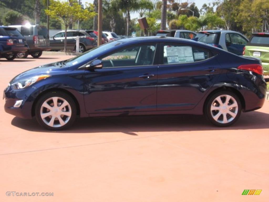 Indigo Blue Pearl 2011 Hyundai Elantra Limited Exterior Photo #48019995