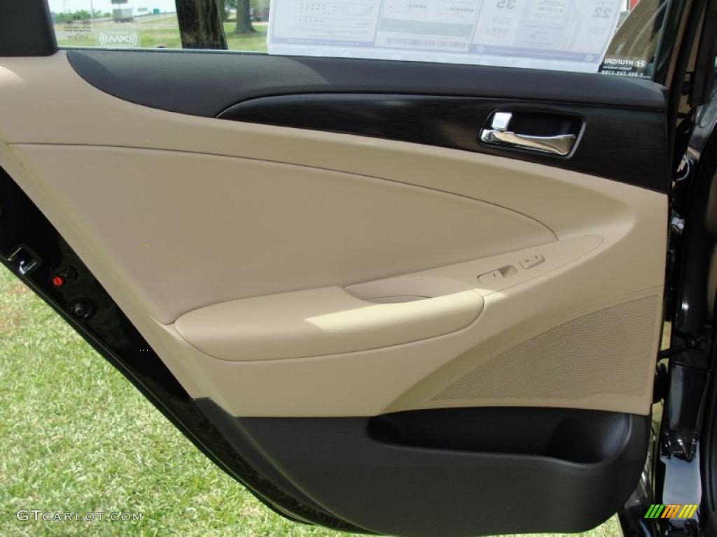 2011 Sonata Limited - Midnight Black / Camel photo #19