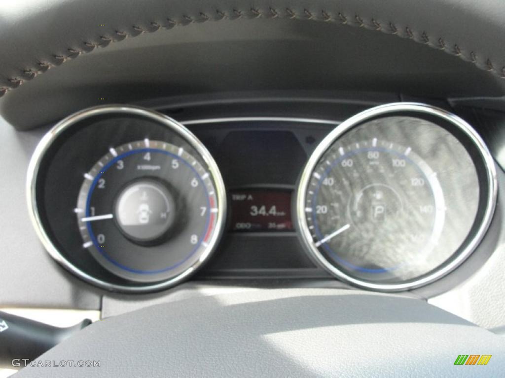 2011 Sonata Limited - Midnight Black / Camel photo #36