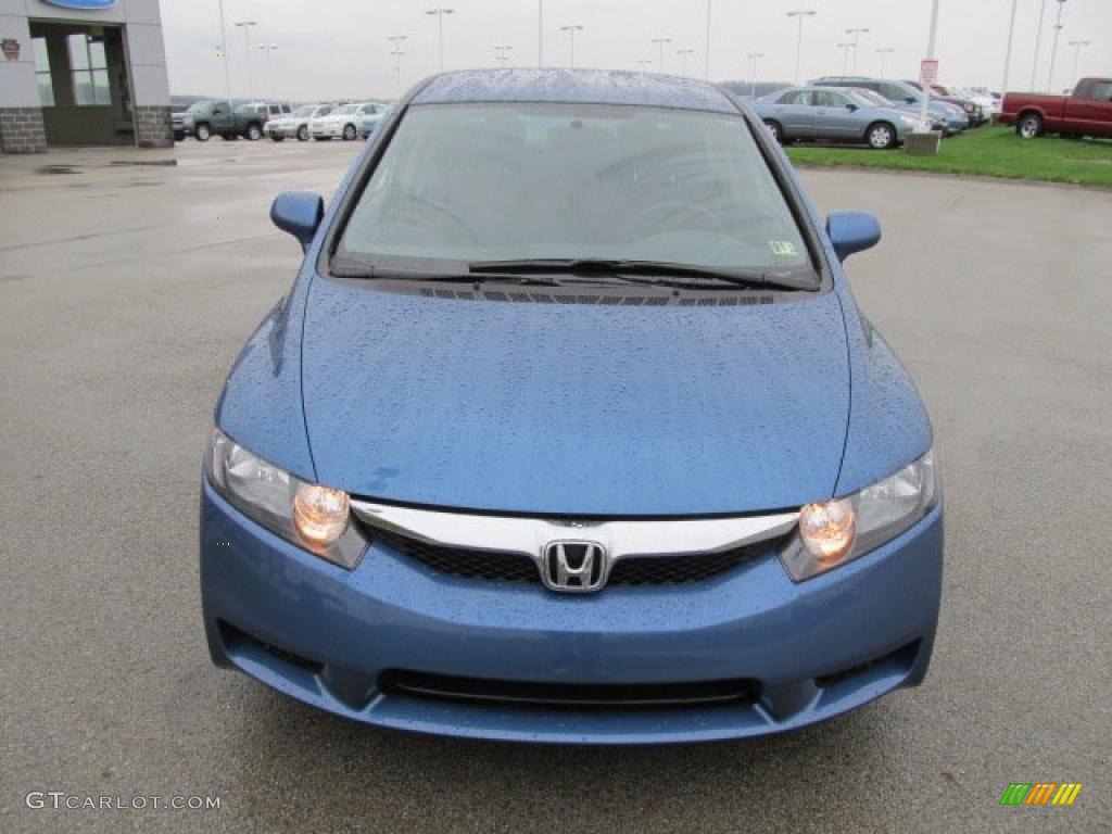 2010 Civic LX-S Sedan - Atomic Blue Metallic / Black photo #14