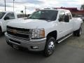 Summit White 2011 Chevrolet Silverado 3500HD LTZ Crew Cab 4x4 Dually Exterior