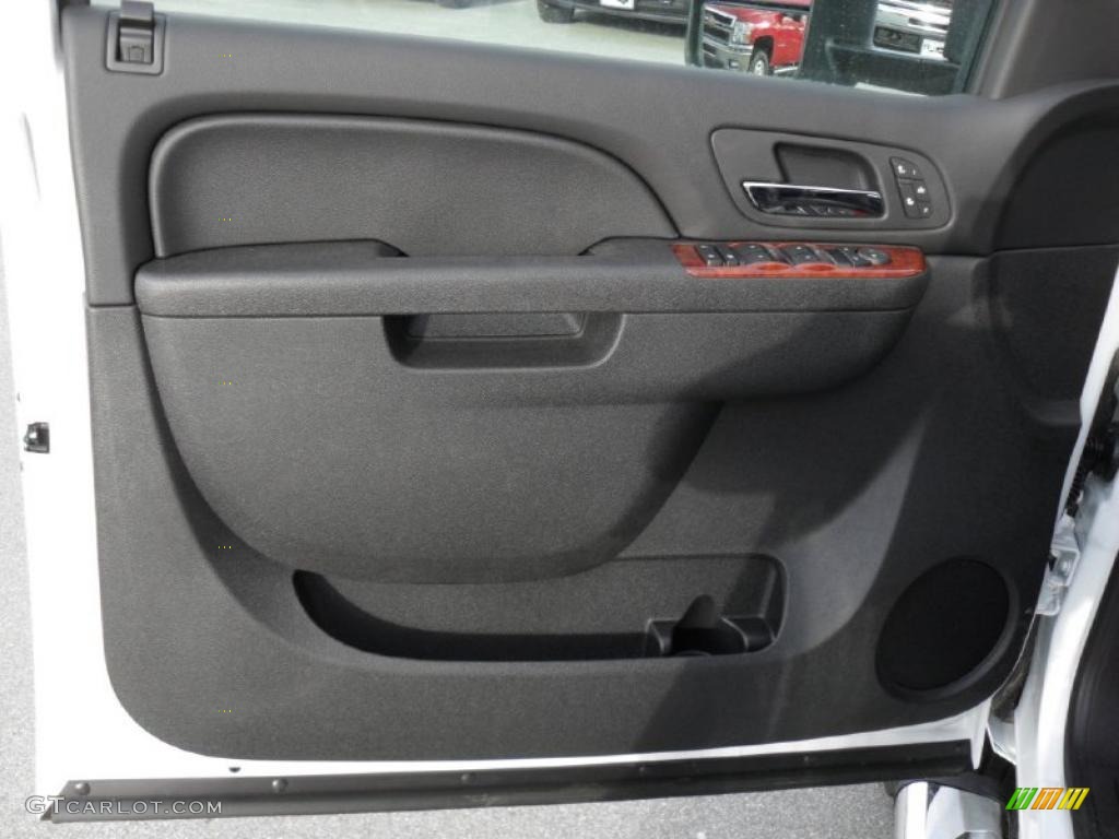 2011 Chevrolet Silverado 3500HD LTZ Crew Cab 4x4 Dually Ebony Door Panel Photo #48023136