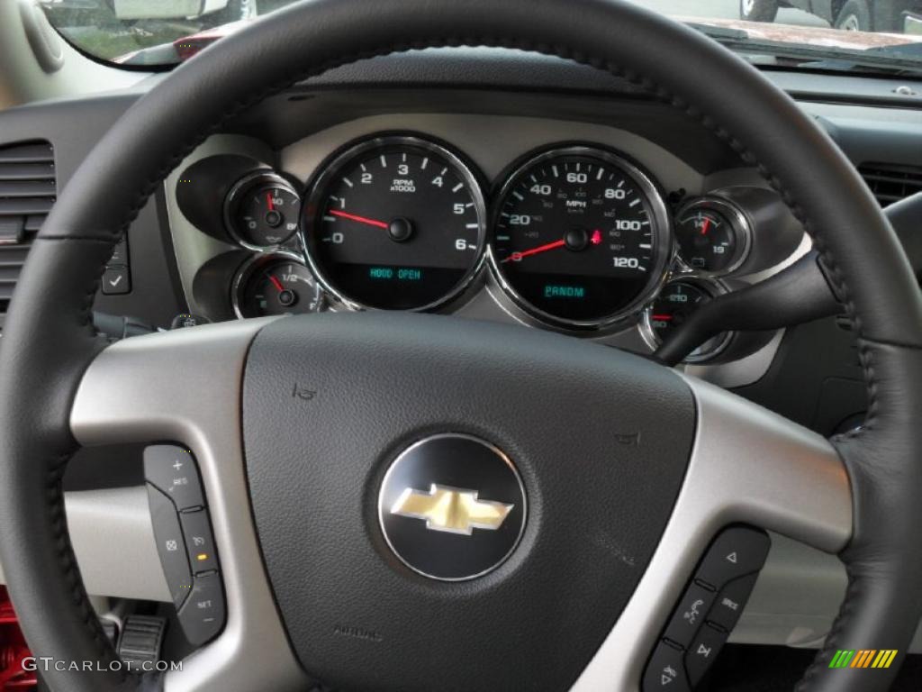 2011 Silverado 1500 LT Regular Cab 4x4 - Victory Red / Light Titanium/Ebony photo #12