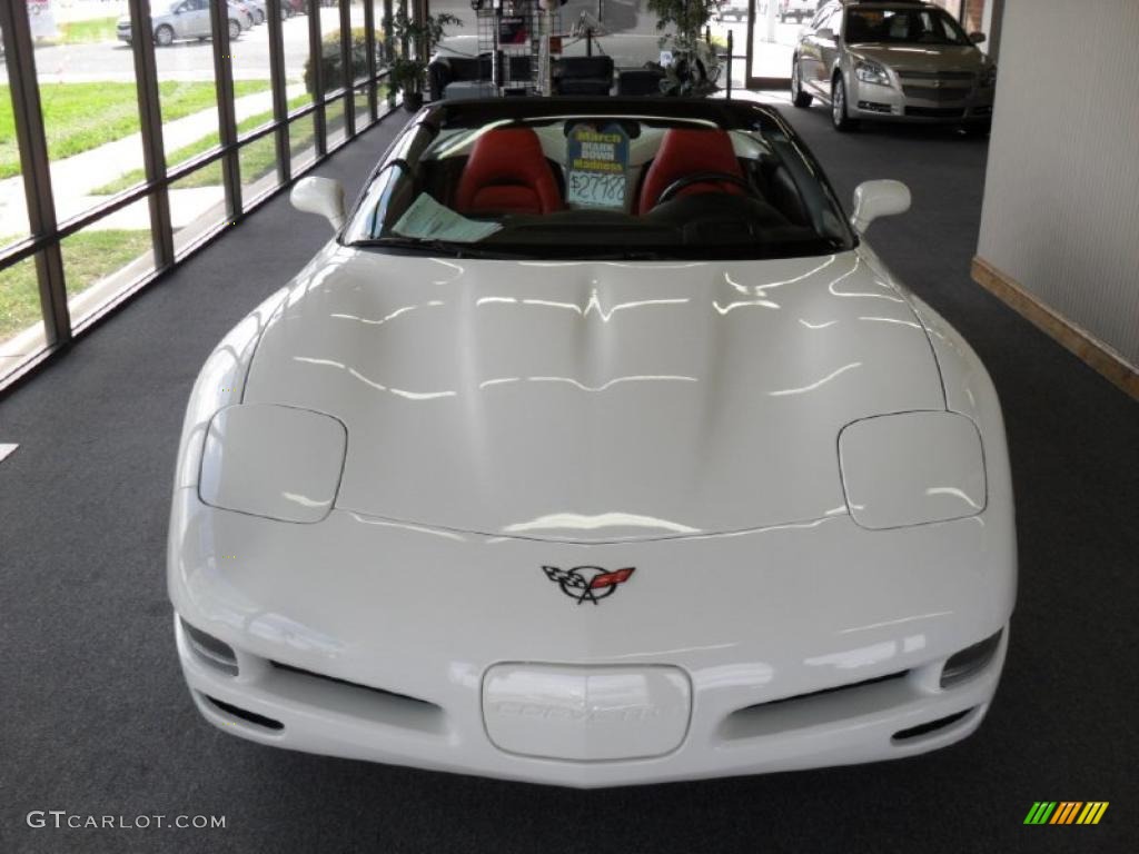 2002 Corvette Convertible - Speedway White / Torch Red photo #6
