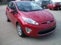 2011 Red Candy Metallic Ford Fiesta SES Hatchback  photo #3