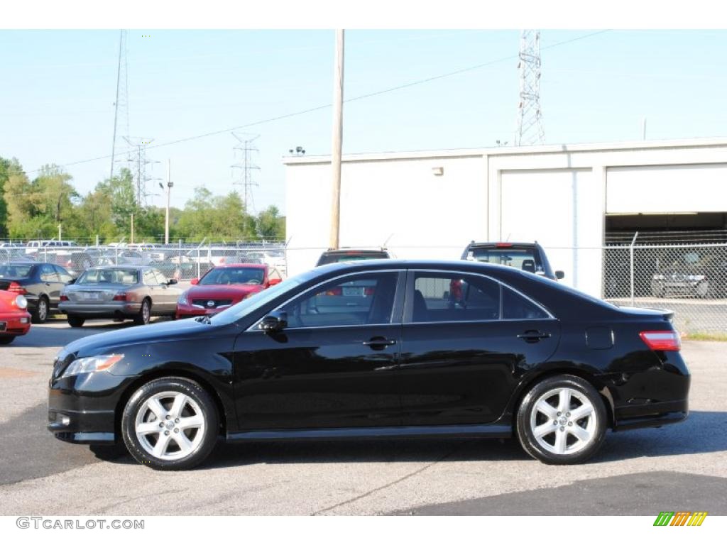 2007 Camry SE V6 - Black / Dark Charcoal photo #2