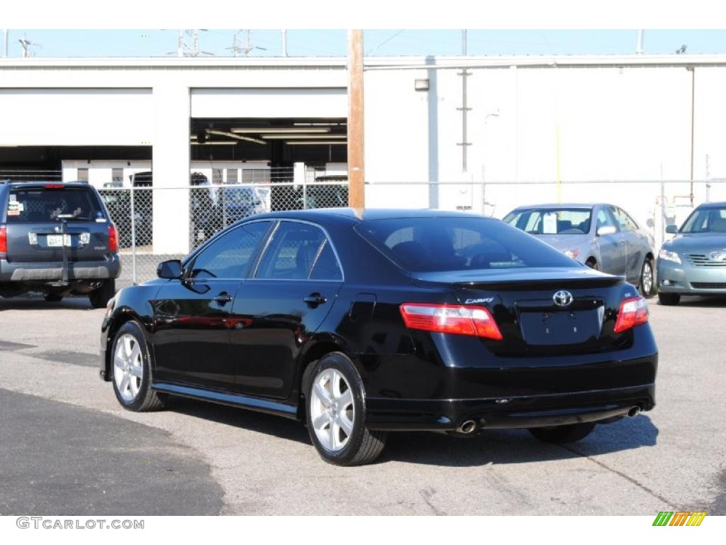 2007 Camry SE V6 - Black / Dark Charcoal photo #3