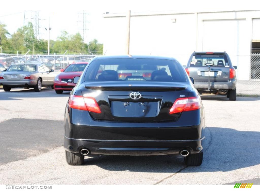 2007 Camry SE V6 - Black / Dark Charcoal photo #4