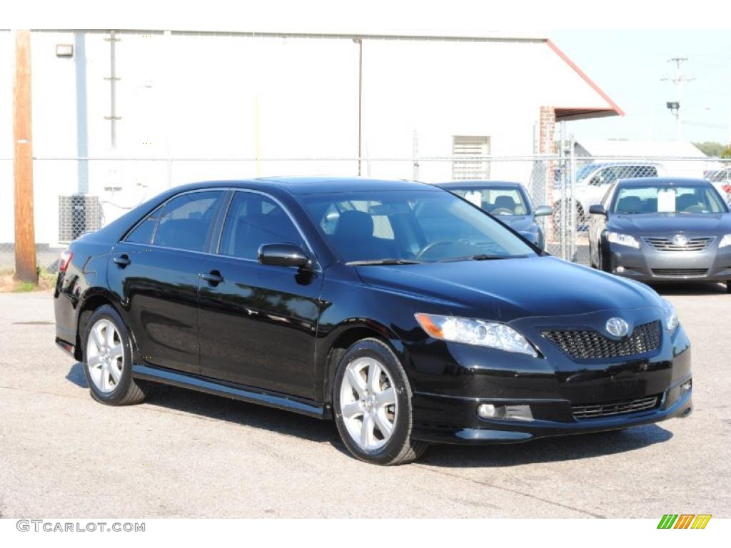 2007 Camry SE V6 - Black / Dark Charcoal photo #7