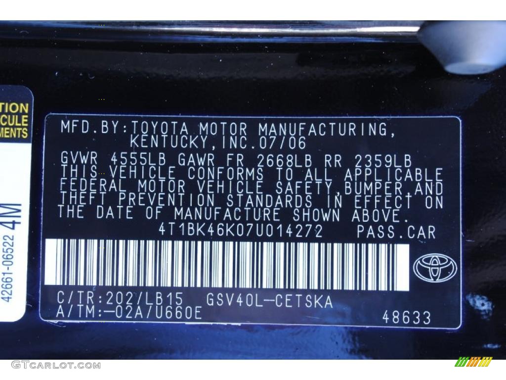 2007 Camry SE V6 - Black / Dark Charcoal photo #35