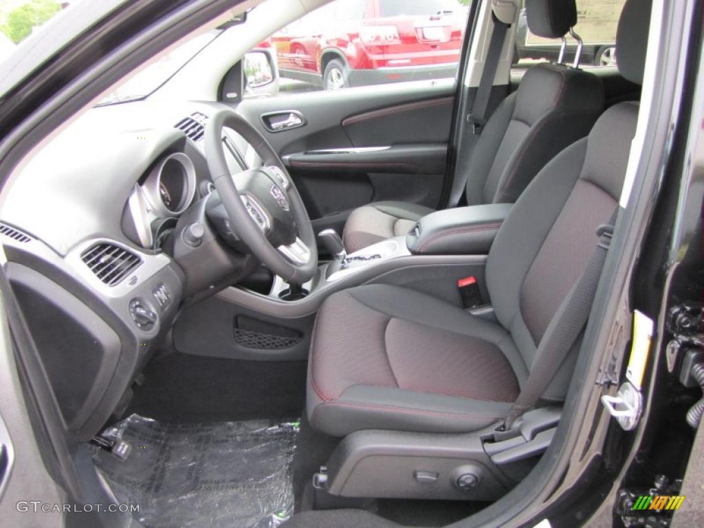 Black/Red Interior 2011 Dodge Journey R/T Photo #48028778
