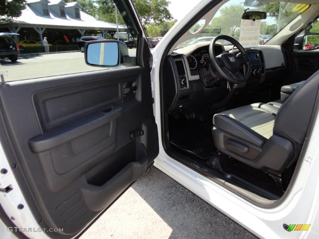 2010 Ram 1500 ST Regular Cab - Stone White / Dark Slate/Medium Graystone photo #4