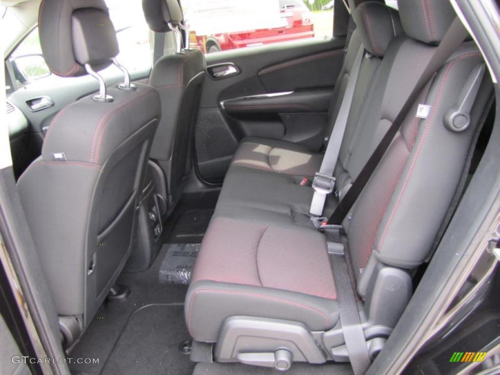 Black/Red Interior 2011 Dodge Journey R/T Photo #48028790