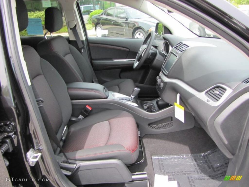 Black/Red Interior 2011 Dodge Journey R/T Photo #48028835