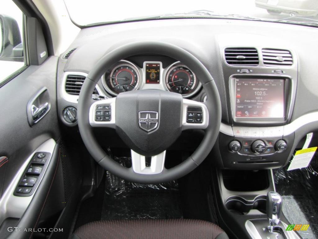 2011 Dodge Journey R/T Black/Red Dashboard Photo #48028868