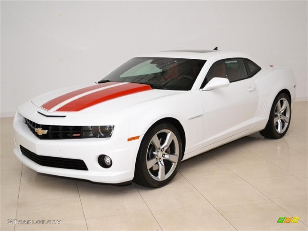 2011 Camaro SS/RS Coupe - Summit White / Inferno Orange/Black photo #1