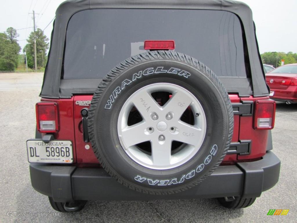 2011 Wrangler Sport S 4x4 - Deep Cherry Red Crystal Pearl / Black photo #6