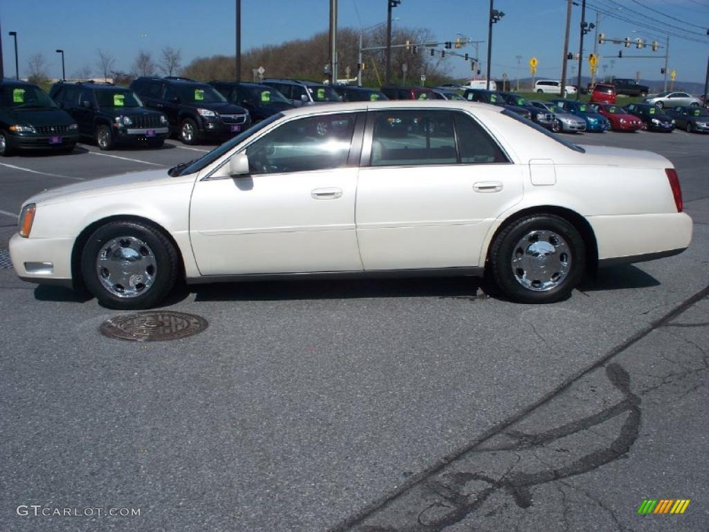 2002 DeVille DHS - White Diamond Pearl / Oatmeal photo #2