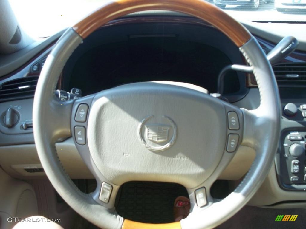 2002 Cadillac DeVille DHS Oatmeal Steering Wheel Photo #48029994