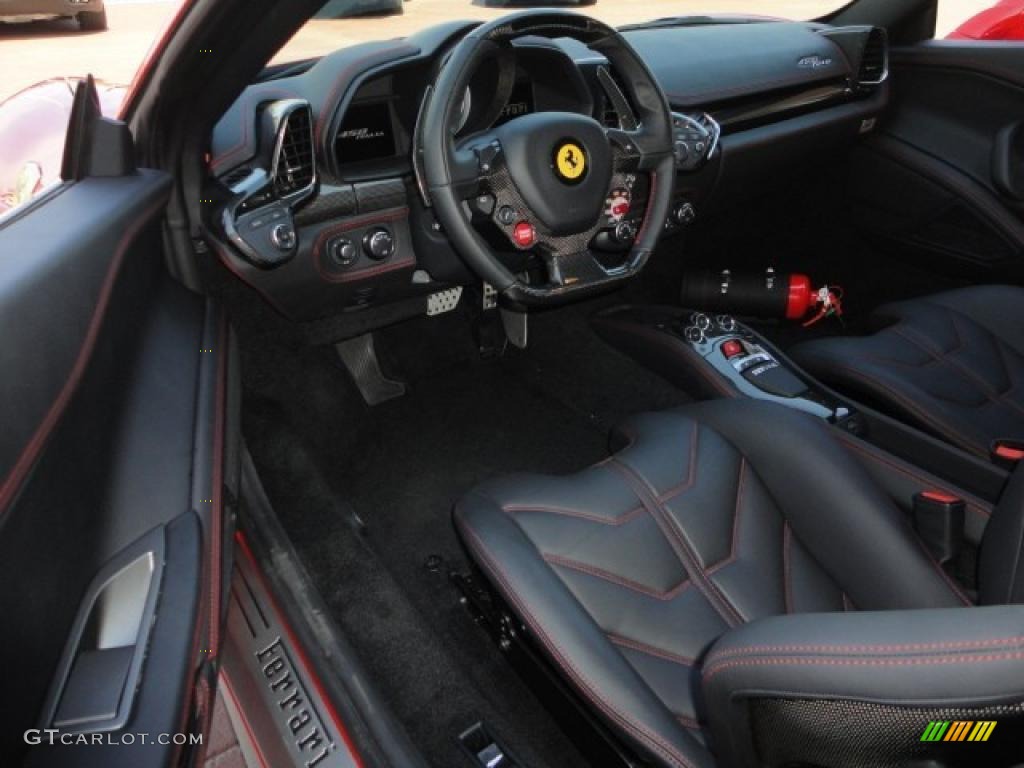 Black Interior 2010 Ferrari 458 Italia Photo #48030929