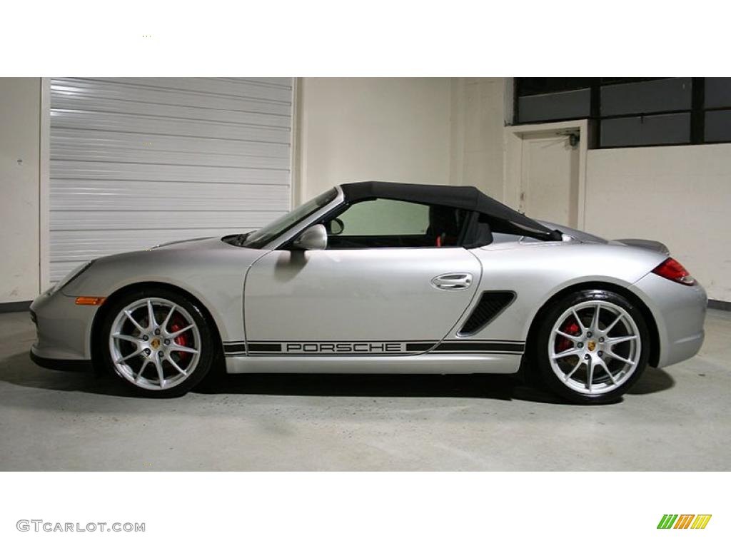 Arctic Silver Metallic 2011 Porsche Boxster Spyder Exterior Photo #48031898