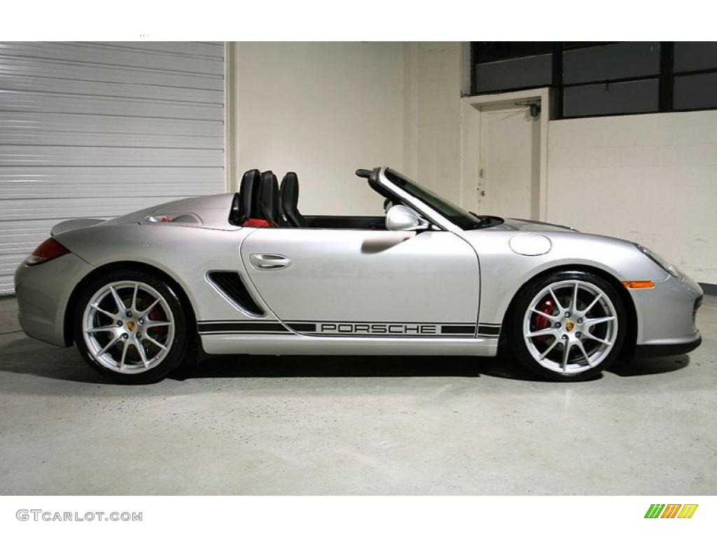 Arctic Silver Metallic 2011 Porsche Boxster Spyder Exterior Photo #48031913