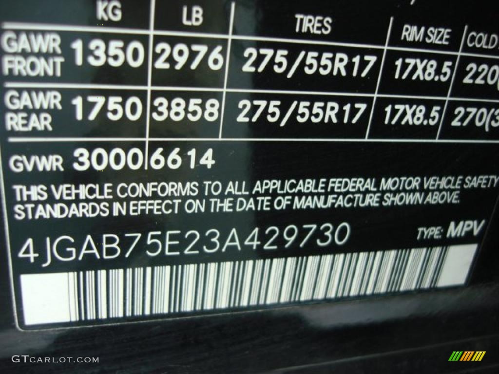 2003 ML 500 4Matic - Black / Charcoal photo #23