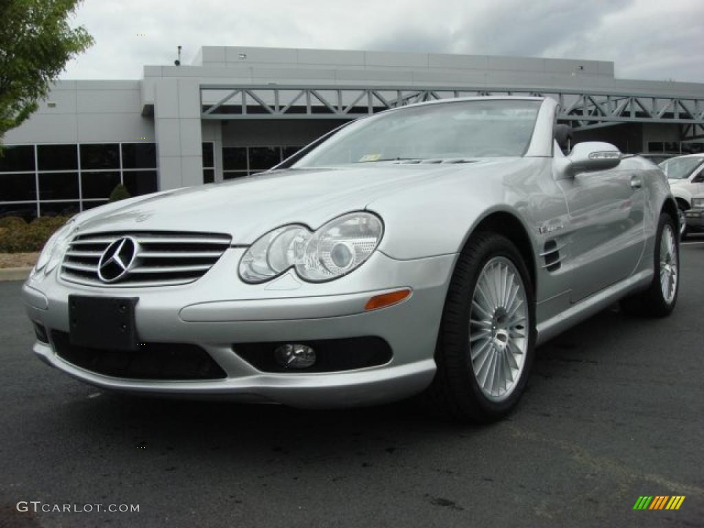 2003 SL 55 AMG Roadster - Brilliant Silver Metallic / Charcoal photo #1