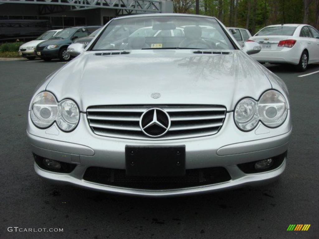 2003 SL 55 AMG Roadster - Brilliant Silver Metallic / Charcoal photo #9