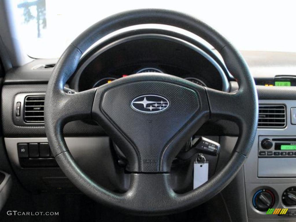 2007 Subaru Forester 2.5 X Graphite Gray Steering Wheel Photo #48033959