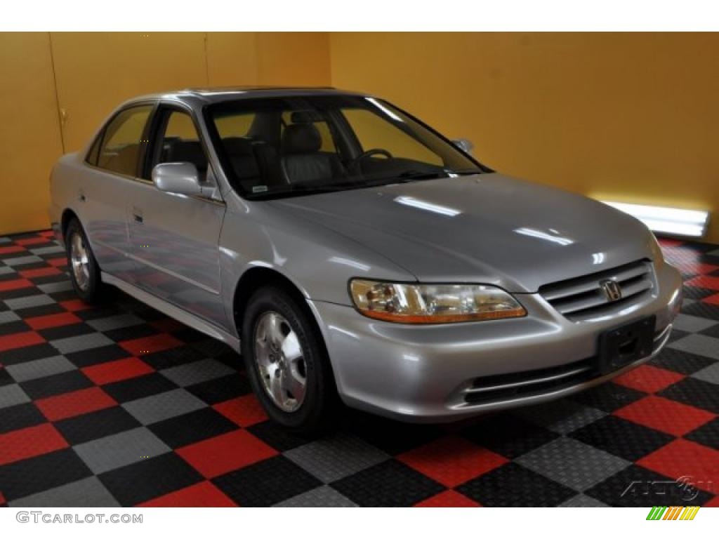 2002 Accord EX V6 Sedan - Satin Silver Metallic / Quartz Gray photo #1