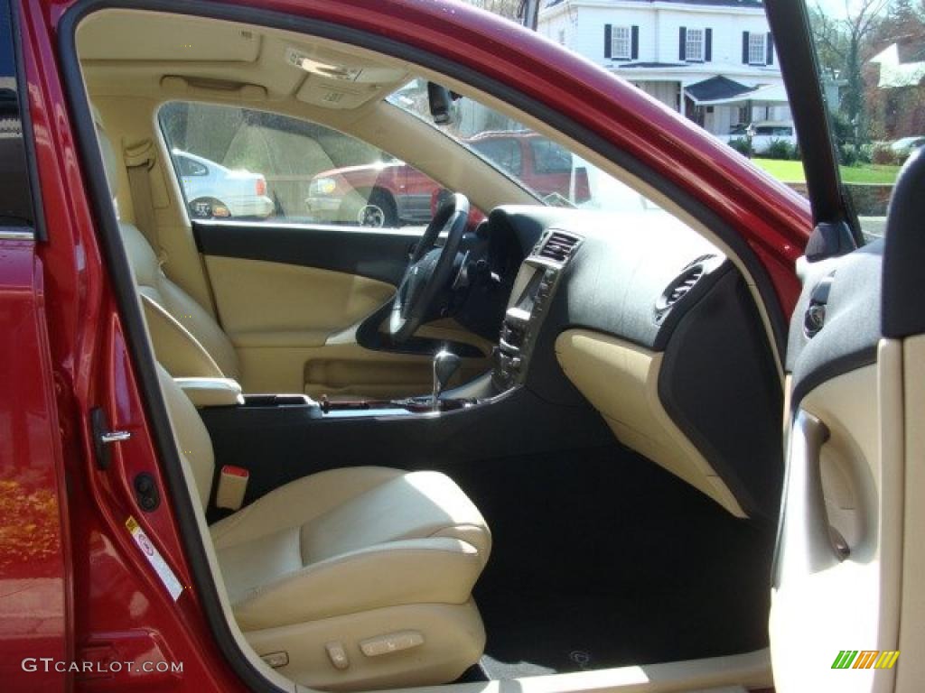 2008 IS 250 AWD - Matador Red Mica / Cashmere Beige photo #8