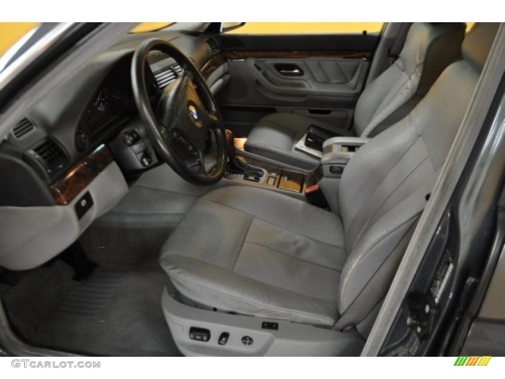 2001 7 Series 740iL Sedan - Anthracite Metallic / Grey photo #11