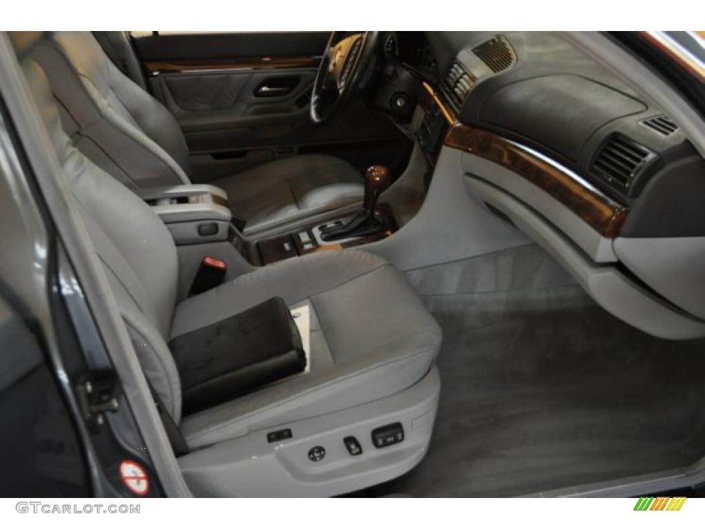 2001 7 Series 740iL Sedan - Anthracite Metallic / Grey photo #15