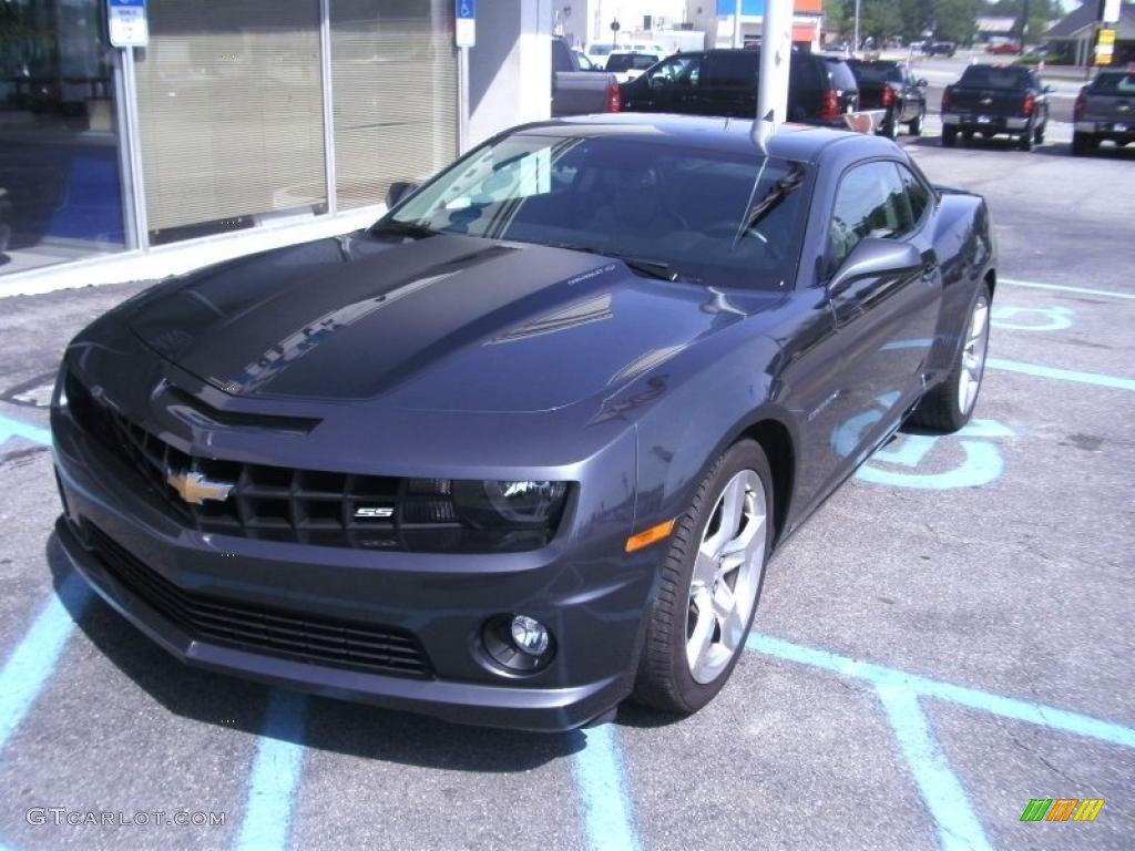 2010 Camaro SS Coupe - Cyber Gray Metallic / Gray photo #2