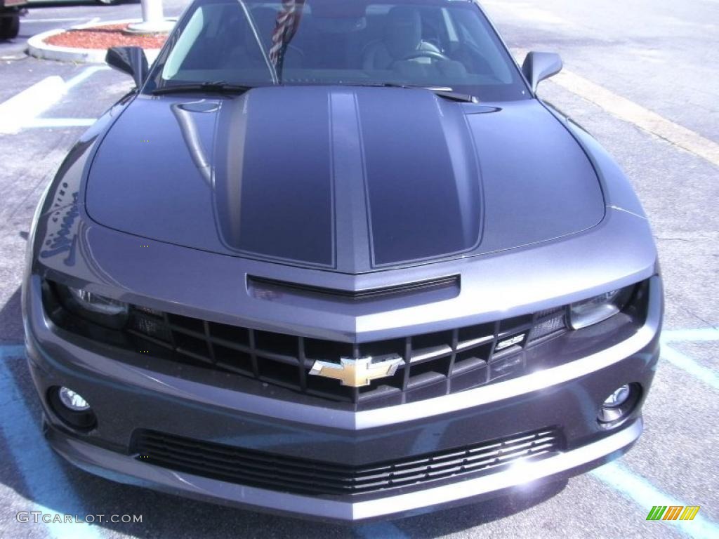 2010 Camaro SS Coupe - Cyber Gray Metallic / Gray photo #3